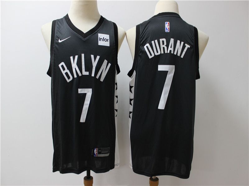 Men Brooklyn Nets #7 Durant Black Game Nike NBA Jerseys->brooklyn nets->NBA Jersey